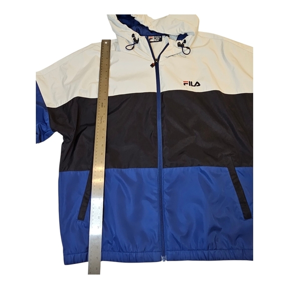 Fila Lightweight Jacket Mens Large Size Zipper Pockets - Picture 7 of 10